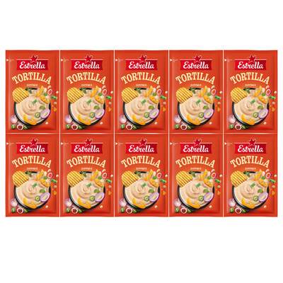 10 x Estrella Tortilla Dipmix 28g   Mild Paprika Chili Dip