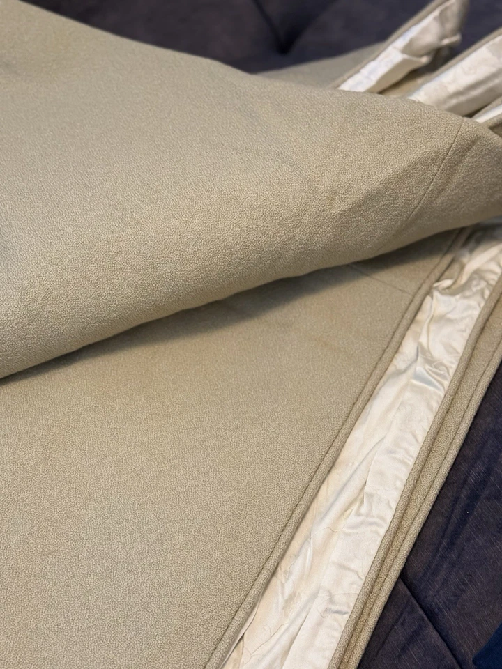 Anichini Beige Wool Twin Duvet Coverlet - Image 4 of 4