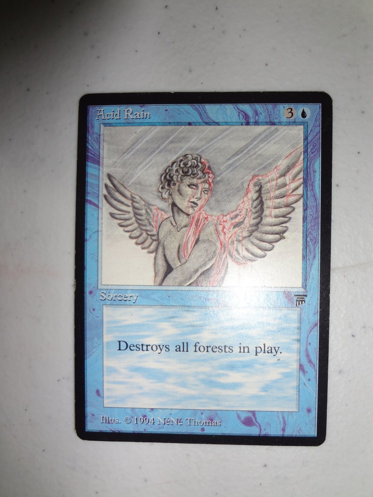 MTG MAGIC THE GATHERING CARD ORIGINAL LEGENDS ACID RAIN BLUE SORCERY VINTAGE ENG