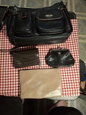 4 vtg items gd shoulder purse /gd coin purse /ex wallet/ex flat pouch PH15 