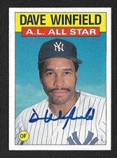 Dave Winfield Autograph Auto 1986 Topps All Star NY Yankees Vintage Card #717