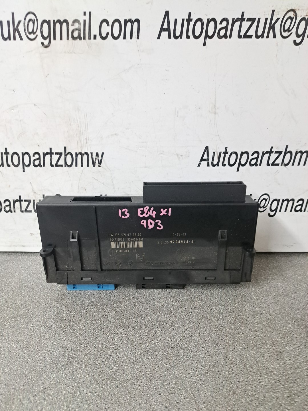 2013 BMW X1 E84 20d Xdrive Junction Box Module Oem 9298948 #9d3