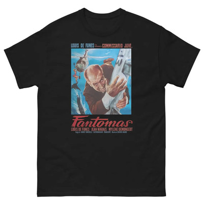 Fantômas Louis de Funès Movie 60s French Cinema Cult Comedy Action Film T-Shirt