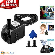 400GPH Submersible Fountain Pump with 25W Motor 6.5ft Cord - Quiet Durable