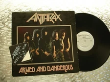 Anthrax ~ Armed And Dangerous ~ Maxi Single EP/LP  w/Bonus Pass Megaforce MRS-05