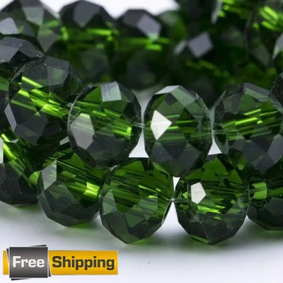 60pcs Faceted Crystal Beads Clear 8mm Glass Bead for DIY Bracelet Jewelry Making
