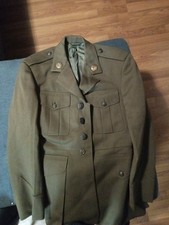 USMC Marine Corps Dress Alpha Green Service Jacket Military Coat Size Lg