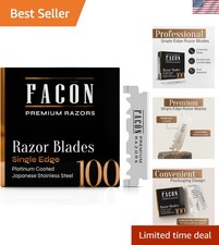 100 Fac n Single Edge Razor Blades for Barber Straight Razor, Straight Razor ...