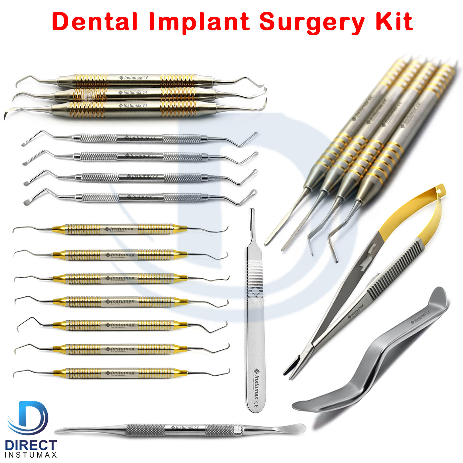 Kit de cirugía gingival Perio cuchillos periodontales Orban instrumentos de túnel dental