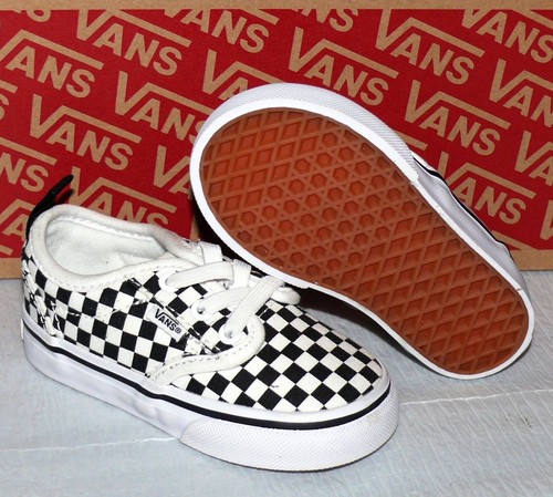 Vans ATWOOD SLIP-ON T'S Canvas Kinder Schuhe Sneaker EU 21 CHECKERBOARD BLK WHT - Bild 8 von 12