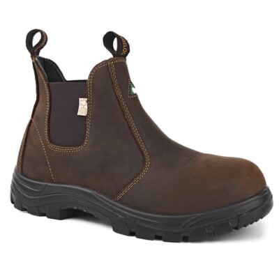 MooseLog Men's Steel Toe Leather Work Safety Boots 5925