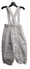 TODDLER OVERALLS WHITE COTTON Childrens 4t White Overalls 70s 80s