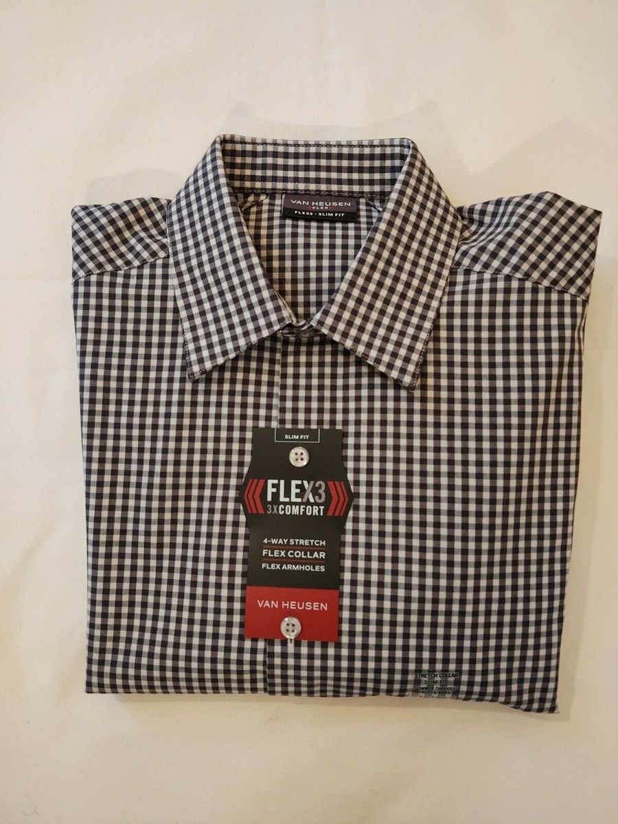 van heusen flex 3 slim fit dress shirt Van Heusen Slim Fit Ultra Wrinkle Free Stretch FLEX Solid Dress Shirt in  Blue Frost