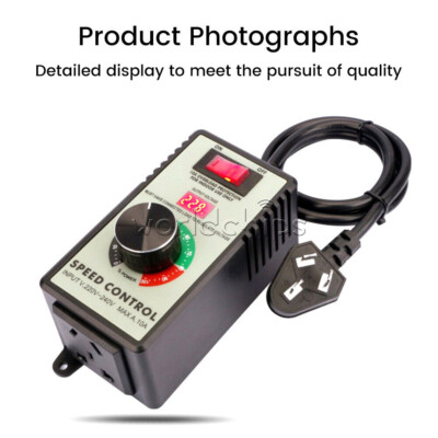 4000W Electronic Voltage Regulator Stepless AC Motor Speed Controller 110V/220V