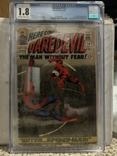 Brand  DAREDEVIL #16 CGC 1.8 SPIDER-MAN 1ST MASKED MARAUDER JOHN ROMITA