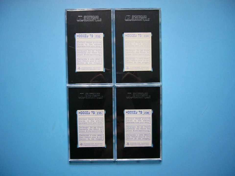 LOTE 20 PEGATINAS HOCKEY PANINI 1979 1979/80 JUEGO ACCIÓN FOTO PUZZLE SGC 8.5 9 10 Foto 4 de 4