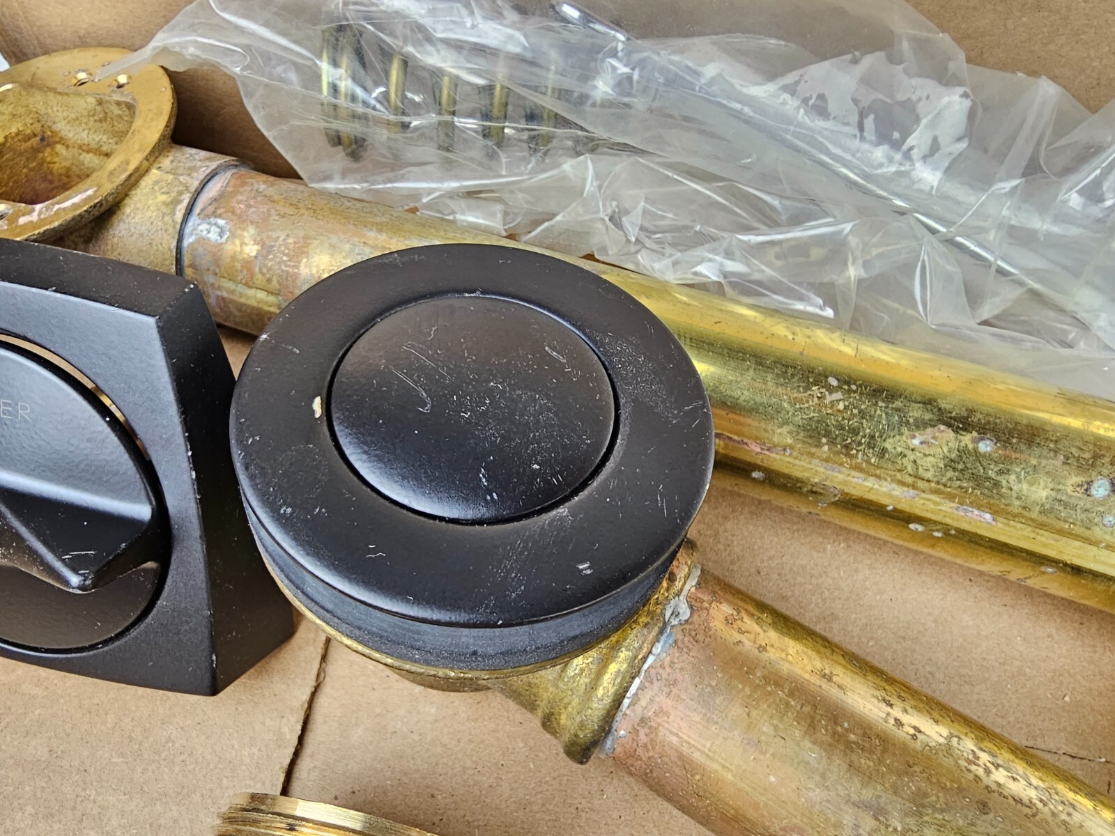 Kohler K-7166-AF-BL Clearflo 1-1/2 inch Adjustable Pop-up Bath Drain Black