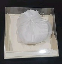 Bridal Weding Bag by Amscan Drawstring White Satin - Cherished Bouquet