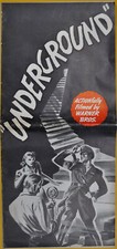 UNDERGROUND 1941 GENUINE UN-CUT VF+ PRESSBOOK JEFFREY LYNN PHILIP DORN WWII