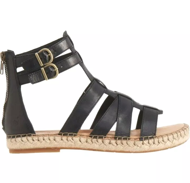 Born Women s San Jacinto Sandals Leather Black eBay