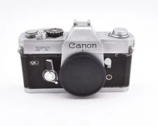 Canon FT QL Silver 35mm SLR Film Camera Body with Cap READ (#12596)