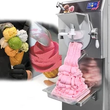 Wixkix Italian Ice Cream Machine Hard Serve Gelato Maker 100L/H Stainless Steel