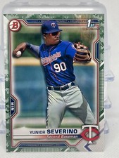 2021 Bowman #BP-140 Yunior Severino Prospects Camo Minnesota Twins