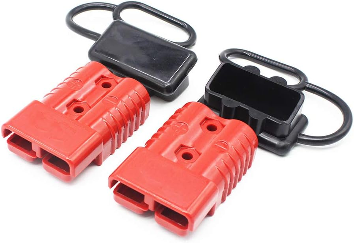Pair Battery Quick Connect 350A 2/0 AWG Wire Harness Plug with Waterproof Caps f