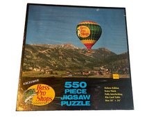 Rare Vintage Bass Pro Shops Hot Air Balloon Mountain View Jigsaw Puzzle NEW