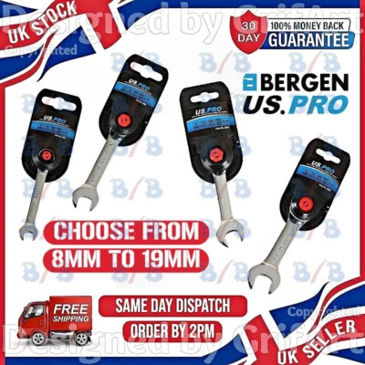 USPRO US PRO STUBBY METRIC GEAR RATCHET COMBINATION SPANNER WRENCH CRV RING END OPEN
