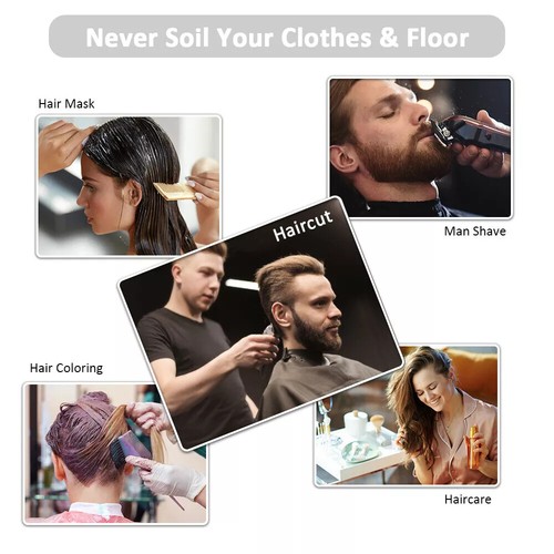 2×Salon Hair Cutting Cape Cloak Umbrella Barber Gown Cloth Hairdressing Home Use - Picture 10 of 14