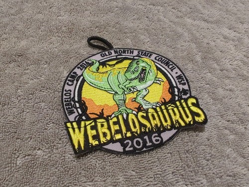 2016 Webelos Camp ~ Old North State Council ~ Webelosaurus 2016 ~ 4" Patch ~ WSP - Bild 6 von 10