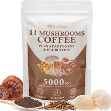 Mushroom Coffee, 11 Mushroom Coffee Organic plus Adaptogens* & Probiotics, with