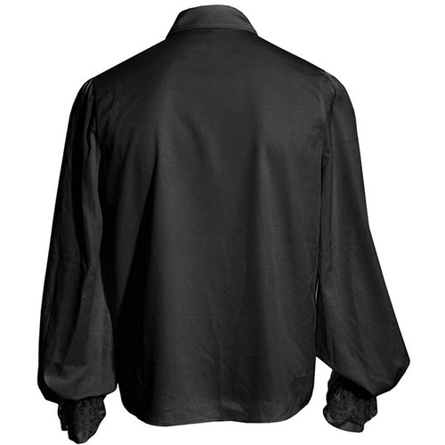 Mittelalter Piratenhemd Renaissance Kostüm Kolonial Rüschenhemden Oberteil Bluse - Bild 13 von 16