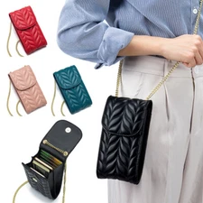 Soft Genuine Leather Small Crossbody Cell Phone Wallet Women's Purse Handbag US