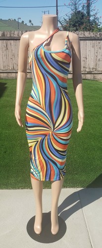 Womens Rainbow Maxi Dress (MEDIUM) | eBay