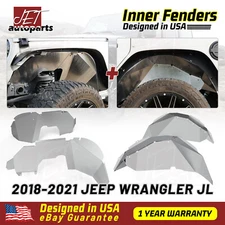 Inner Fender Liners Aluminum Paintable 4 Pcs for 2018-2021 Jeep Wrangler JL JLU
