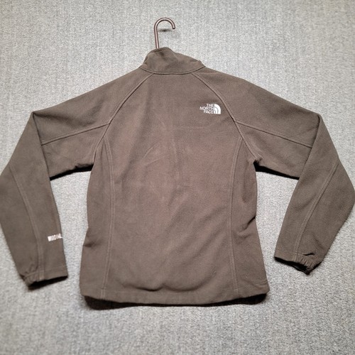 The North Face Womens Small Fleece Jacket Brown Soft Shell Windwall Full Zip - Picture 8 of 12