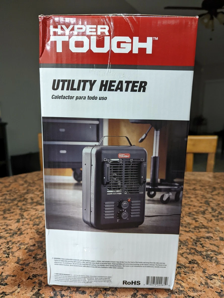 Hyper Tough 1500W Utility Space Heater Fan-Forced Type Indoor Black DQ2016  819079022819 | eBay