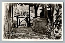 Ramona's Marriage Place Wishing Well San Diego Real Photo Postcard RPPC 1930-50