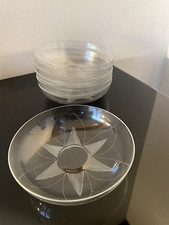 50/60-er:  ICHENDORF LOTUSBLUME Glasteller Desserteller d = 15cm  VINTAGE