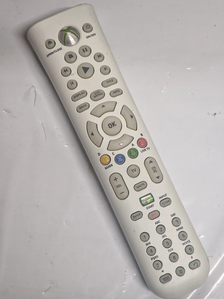 XBOX 360 Remote Control Official  Universal Media Remote White X801979 -003 - Image 2 of 4
