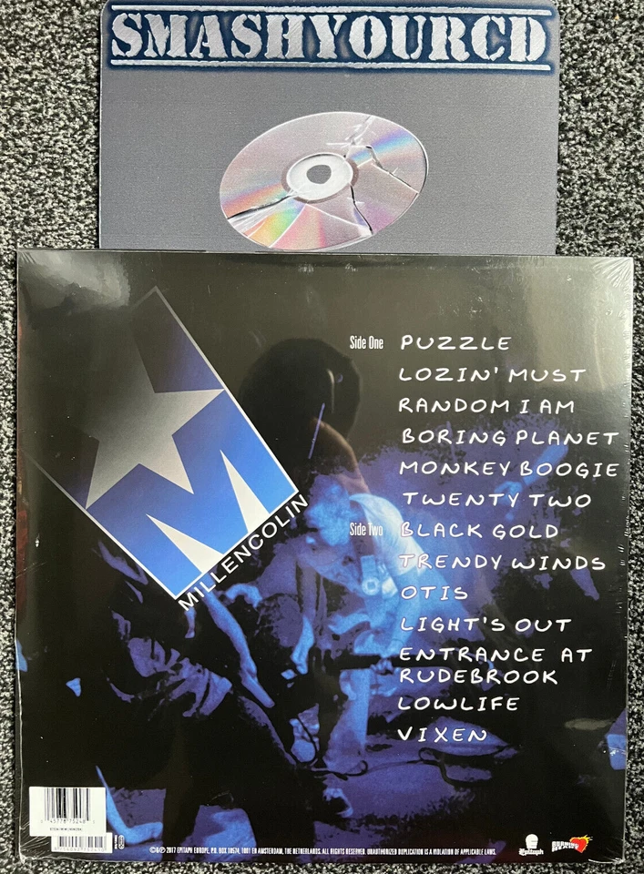 MILLENCOLIN - FOR MONKEYS(LTD EDITION NEWBURY YELLOW & BLACK SMOKE/ONLY 500) - Image 2 of 3