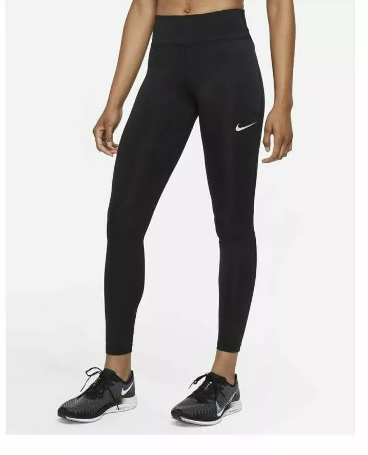 Nike Women's Fast Black Mid Rise Running Tights (DB4377-010) Size S - NWT