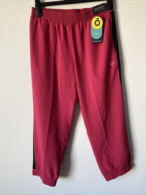 M&S ladies exercise crop leggings goodmove size 10 black Pink Zip