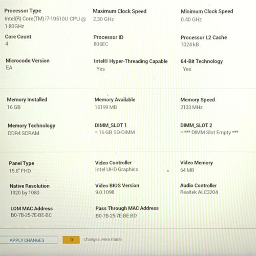Dell Latitude 3510 15.6" FHD Intel i7-10510U 1.80GHz 16GB 256GB Bad Batt Win 11 - Picture 7 of 7
