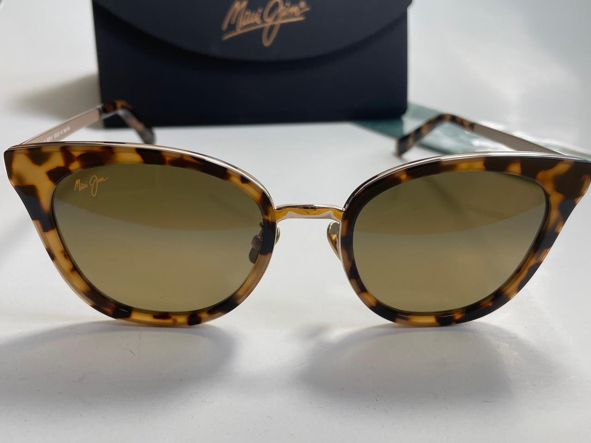 MAUI JIM Plumeria Cat Eye Sunglasses Tokyo Tortoise Brown Women\'s Maui Jim Cat Eye Polarized Sunglasses for Women for sale | eBay main image 3