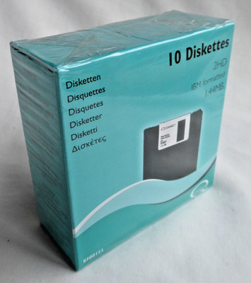 Versiegelt 10er-Pack Connect Disketten formatiert Computer PC Diskettenlaufwerk Speicher 3,5 Zoll