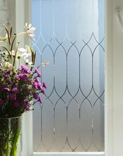 Privacy Window Film Decoration, Heat Control 17.7"x78.7" Removable Non-Adhesive