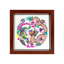 Traditional Paper Cutting Frame, Exclusively Hand-Crafted, Office Decoration Art